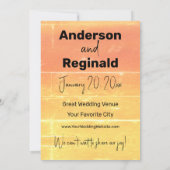 夏素朴のカジュアル結婚式 招待状 (裏面)