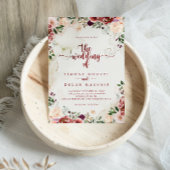 夏素朴のフローラ書結婚の作品 招待状