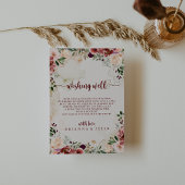 夏素朴のフローラ結婚の願い事 エンクロージャーカード