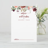 夏素朴のフローラ結婚の願い アドバイスカード (スタンド正面)