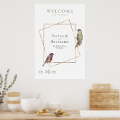 夏素朴の結婚迎え野鳥 ポスター (キッチン)