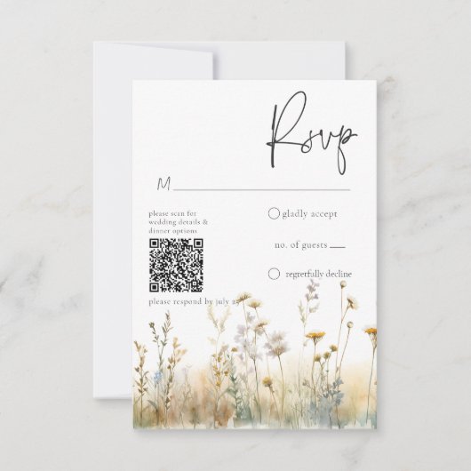 夏素朴の野草園 出欠カード (正面)