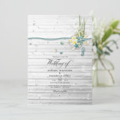 夏素朴ビーチQRコードRSVP結婚's 招待状 (スタンド正面)