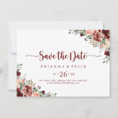 夏素朴フローラ水平結婚の セーブザデート (正面)