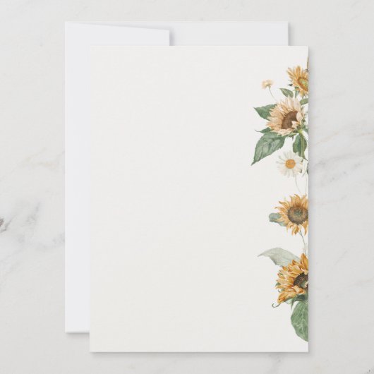 夏素朴末の赤ちゃんシャワー 招待状 (裏面)