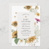 夏素朴末の赤ちゃんシャワー 招待状 (正面/裏面)