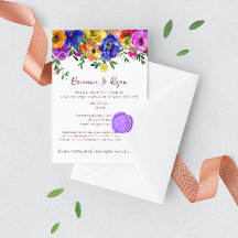 夏結婚のカラフル花