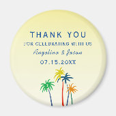 夏結婚の感謝 マグネット (正面)