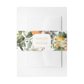 夏結婚の柑橘類パーソナライズされた実 招待状ベリーバンド (正面例)