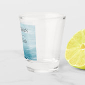 夏結婚の波の海の青いグラデーション海 ショットグラス (右)