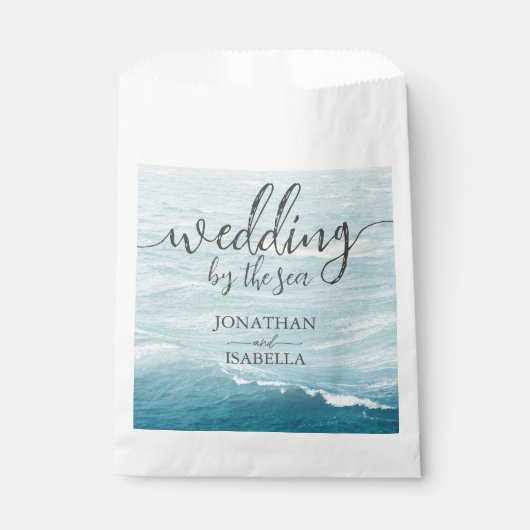 夏結婚の波の海の青いグラデーション海 フェイバーバッグ (正面)