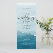 夏結婚の波の海の青いグラデーション海 プログラム (スタンド正面)