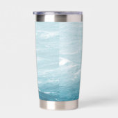 夏結婚の波の海の青いグラデーション海 保温保冷タンブラー (右面)