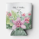 夏結婚の熱帯ビーチ 缶クーラー (正面)