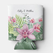 夏結婚の熱帯ビーチ 缶クーラー (裏面)