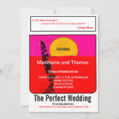 夏結婚ビーチレトロポスター 招待状 (正面)