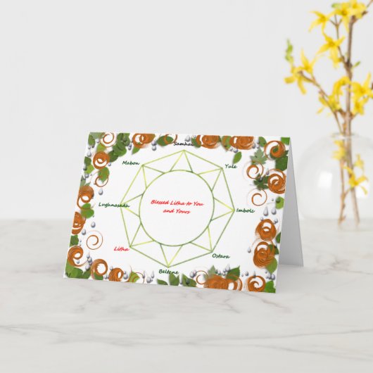 夏至の挨拶状 カード (黄色い花)