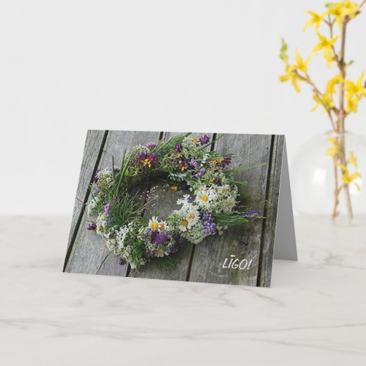 夏至の挨拶状 カード (黄色い花)