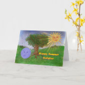 夏至の挨拶 カード (黄色い花)