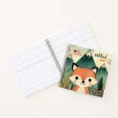 夏至の狐 - サボテンの野生での夕日 ノートブック (内部)