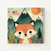 夏至の狐 - 砂漠の野生の夕焼け ノートブック (裏面)