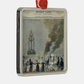 夏至を祝うためについている篝火 メタルオーナメント (右)