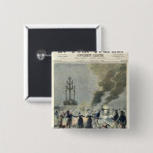 夏至を祝うためについている篝火 缶バッジ (正面&裏面)