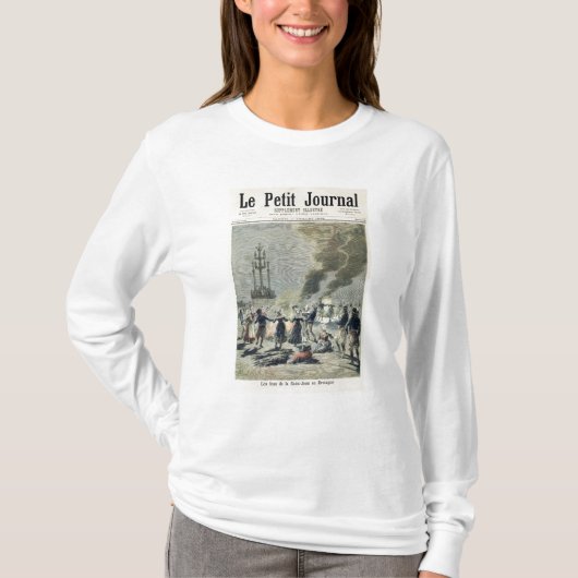 夏至を祝うためについている篝火 Tシャツ (正面)