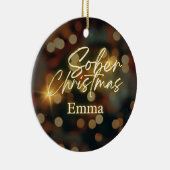 夏至パーソナライズされたのクリスマス セラミックオーナメント (右)