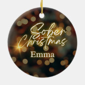 夏至パーソナライズされたのクリスマス セラミックオーナメント (裏面)