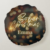 夏至パーソナライズされたのクリスマス ラウンドクッション (裏面)