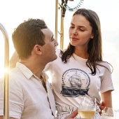 夏航海ののパーソナライズされたボート名 Tシャツ