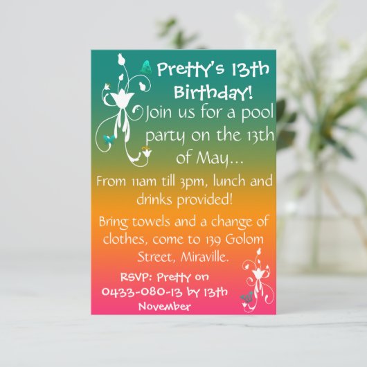 夏色の招待 招待状 (スタンド正面)