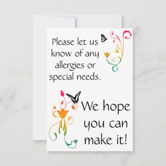 夏色の招待 招待状 (裏面)