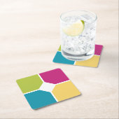 夏色四半円点オプション文字 スクエアペーパーコースター (インサイチュ)