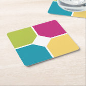 夏色四半円点オプション文字 スクエアペーパーコースター (アングル)