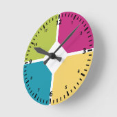 夏色四半円点オプションMONOGRAM ラウンド壁時計 (傾斜)