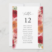 夏色数々のの色表の番号表 招待状 (正面)