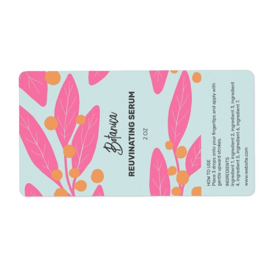 夏色葉血清スポイトボトルラベル ラベル (正面)