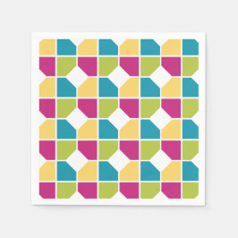 夏色 |幾何学的パターン スタンダードカクテルナプキン