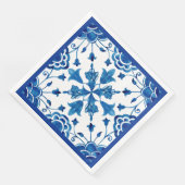 夏花地中海の瓦プリント (コーナー)