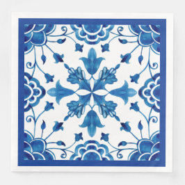 夏花地中海の瓦プリント