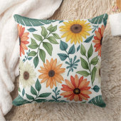 夏花文枕クッション クッション (ブランケット)