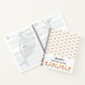 夏花柄フローラレシピ ノートブック (内部)