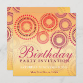 夏花火大会パーティー誕生日招待状 招待状 (正面/裏面)