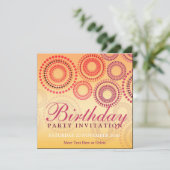 夏花火大会パーティー誕生日招待状 招待状 (スタンド正面)