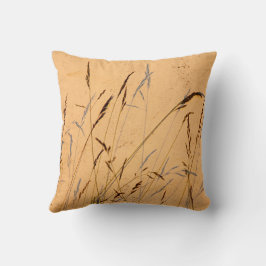 夏草と影はがきポスターアクリル クッション