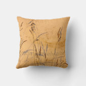 夏草と影はがきポスターアクリル クッション (裏面)