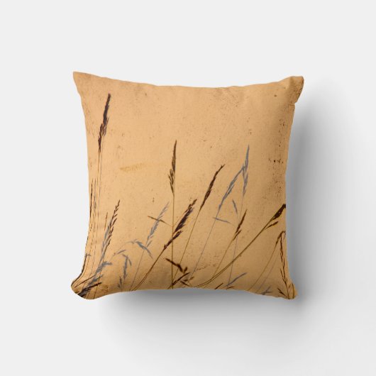 夏草と影はがきポスターアクリル クッション (正面)