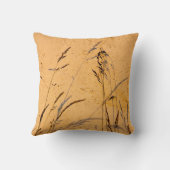 夏草と影はがきポスターアクリル クッション (裏面)